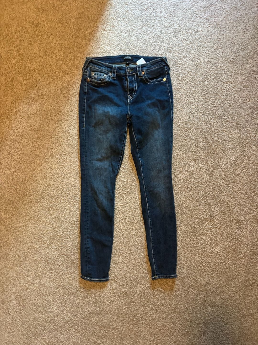 True Religion Jennie Curvy Mid Rise Super Skinny Jeans Size 28 3