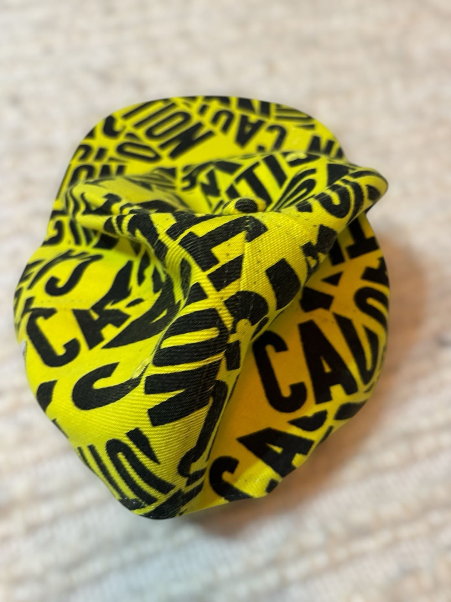 DC Comics Birds Of Prey Snapback Hat Yellow Caution Tape 2