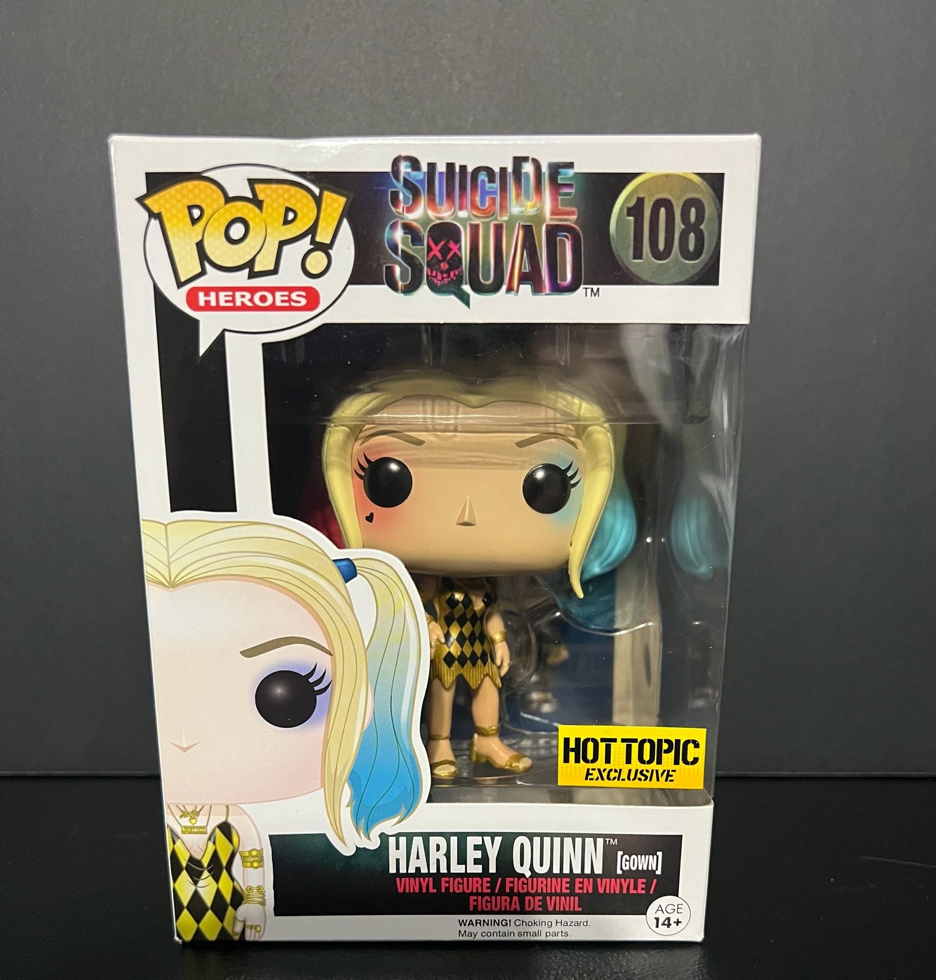 Funko Pop Heroes Suicide Squad Harley Quinn Gown 108 Hot Topic Exclusive New 1