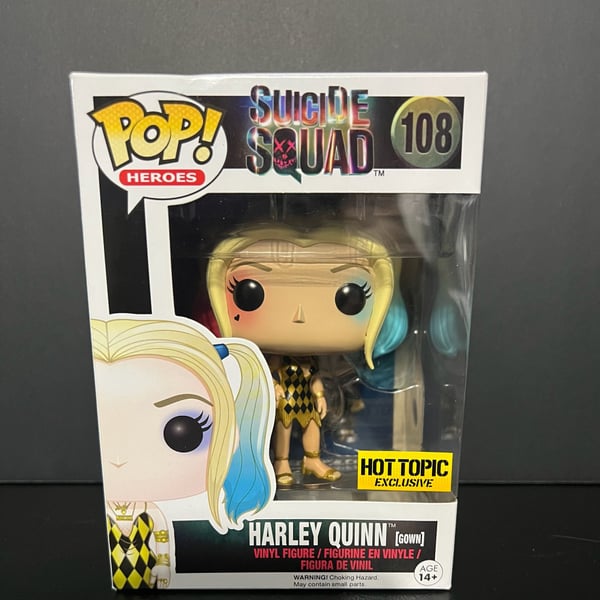 Funko Pop Heroes Suicide Squad Harley Quinn Gown 108 Hot Topic Exclusive New