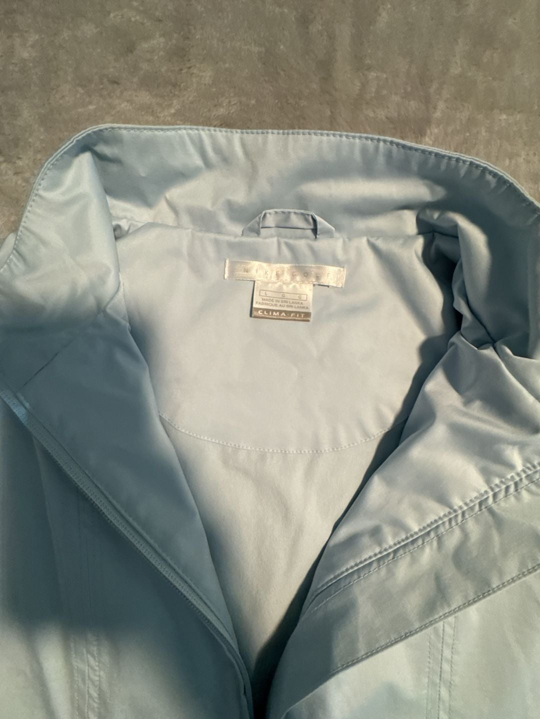 Nike Golf Clima-Fit Full Zip Vest Womens L Light Ice Blue Polyester Spandex 3