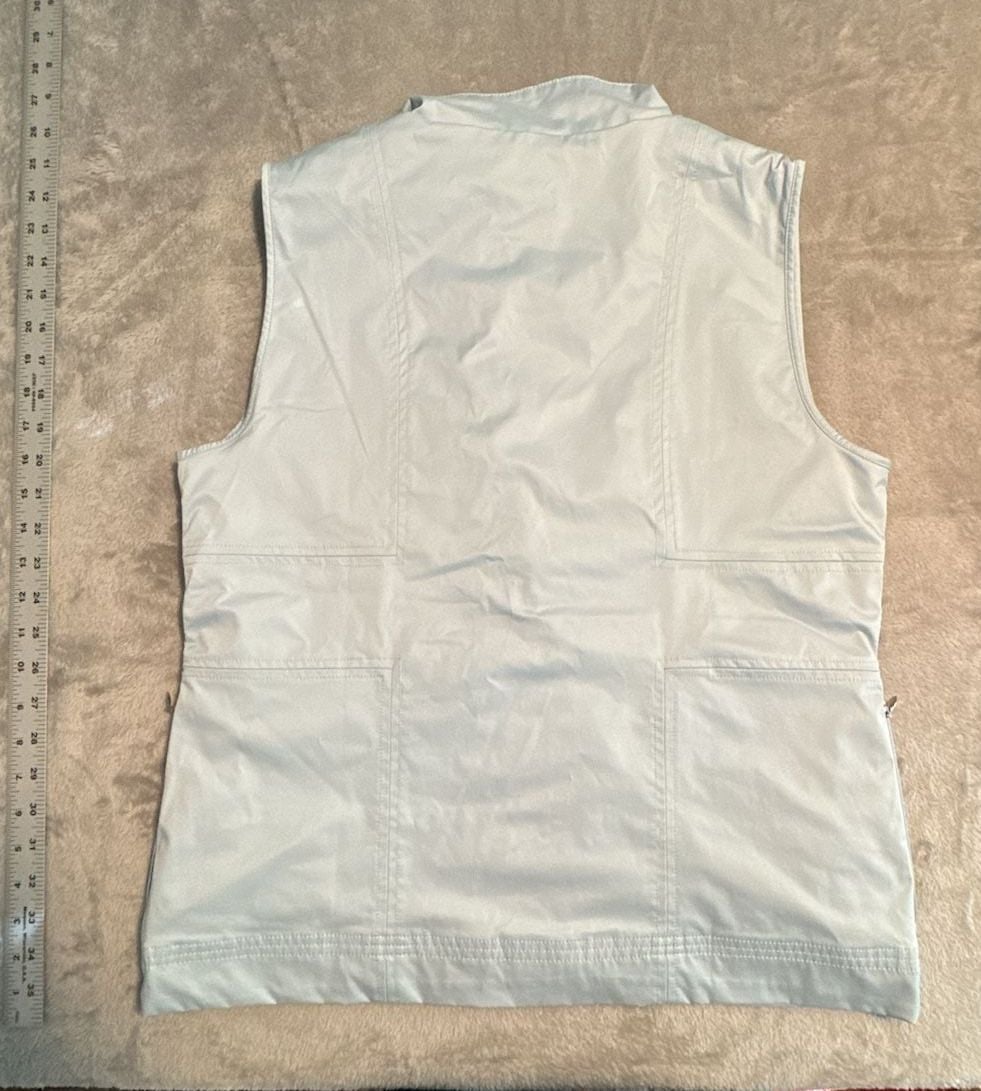 Nike Golf Clima-Fit Full Zip Vest Womens L Light Ice Blue Polyester Spandex 6
