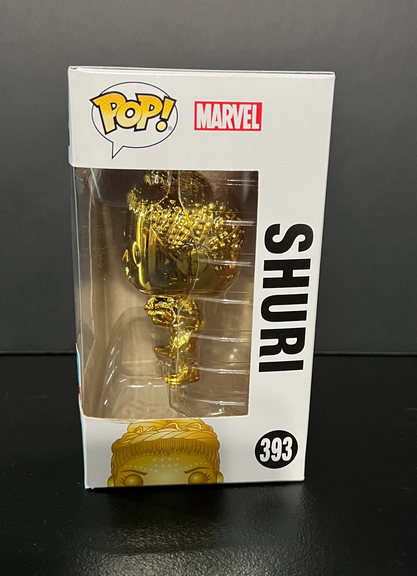 Funko Pop! Marvel Studios The First Ten Years Shuri #393 Gold Chrome Vinyl New 4