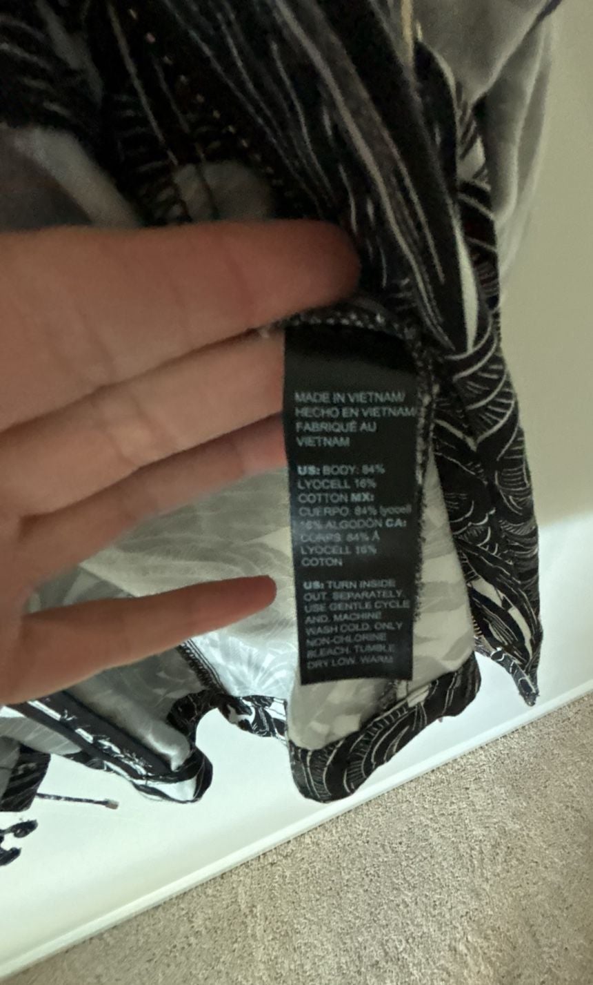 White House Black Market Utility Jacket Size XS Black White Tropical 4