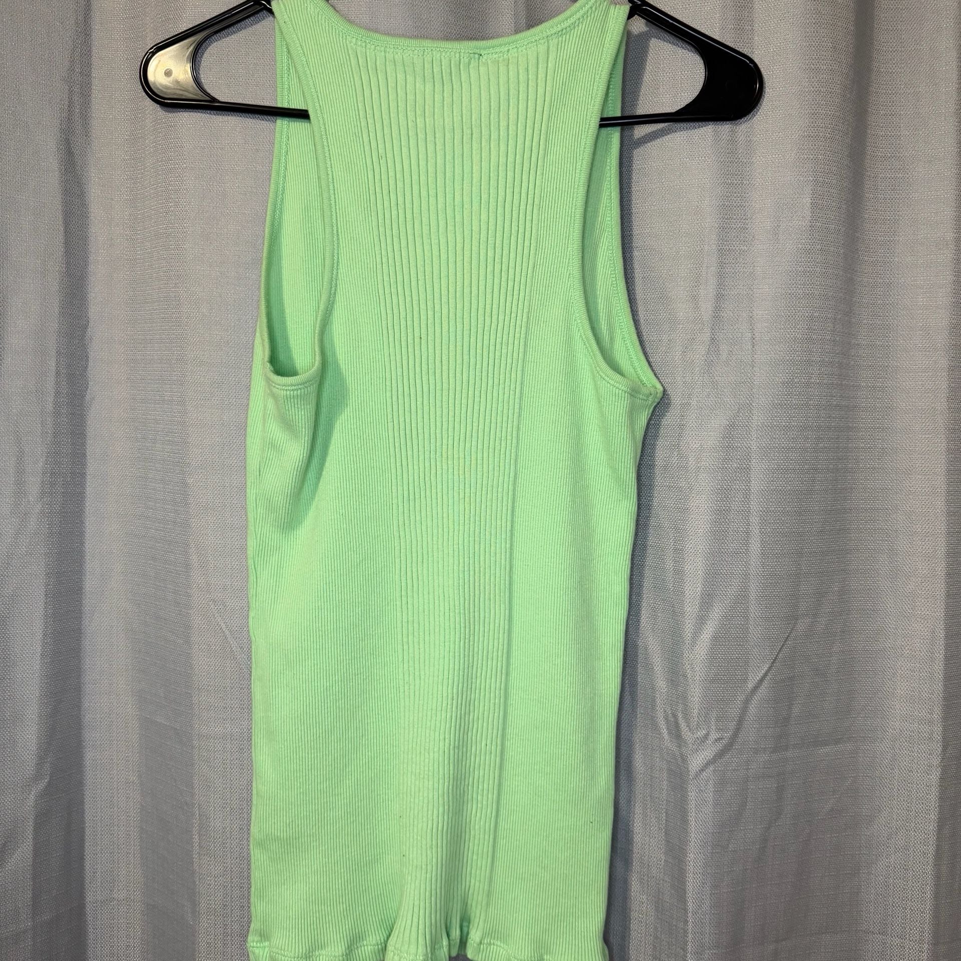 Lauren Ralph Lauren Tank Top Size M Light Green Ribbed 5