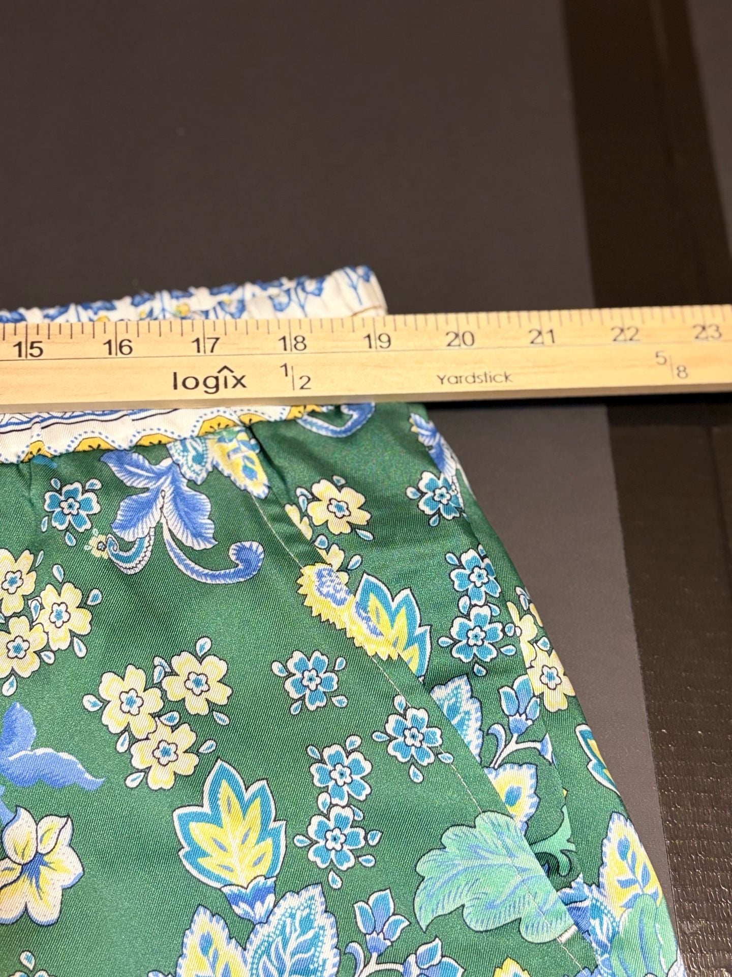 maeve Wide Leg Pants Size XL Green Floral Printed Palazzo 6