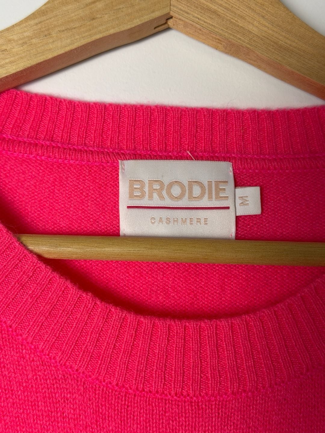 Brodie Cashmere Colorblock Sweater Pink, Orange, and Yellow Sweater 4
