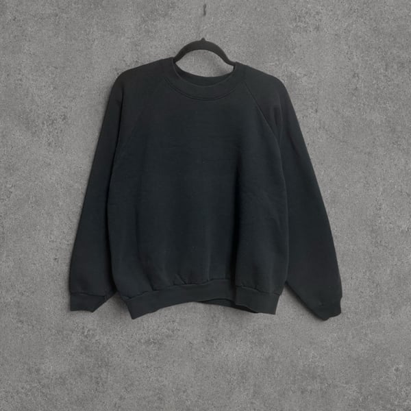 Black Blank Fruit Of The Loom Sweatshirt