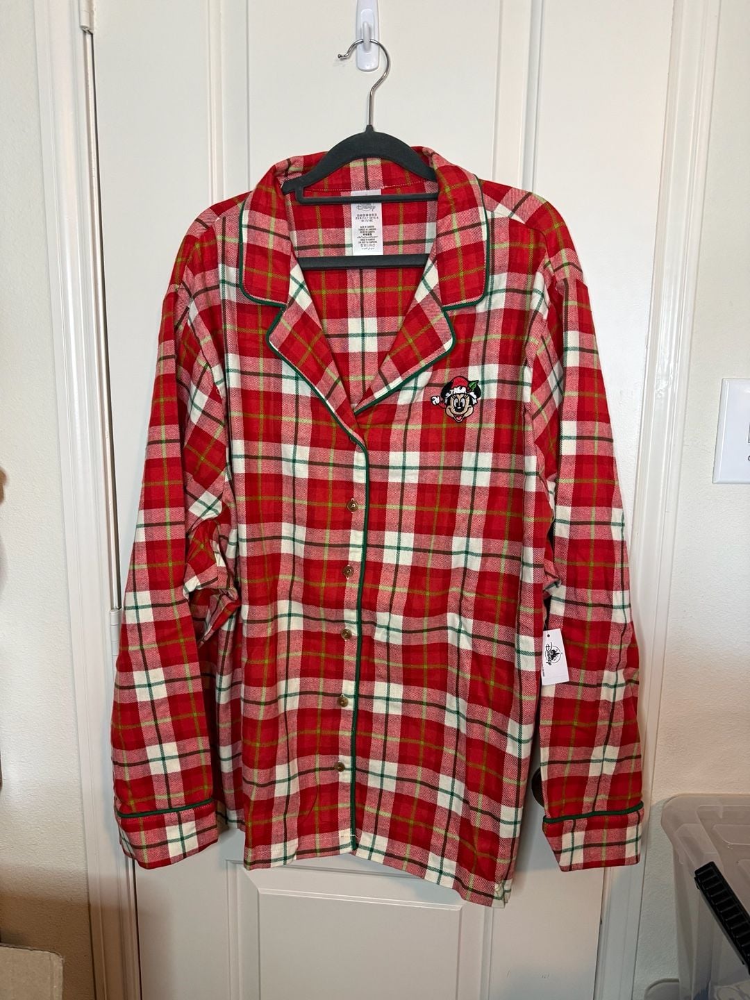 NWT Disney Santa Minnie Mouse Plaid Pajama Set Size 3X 1