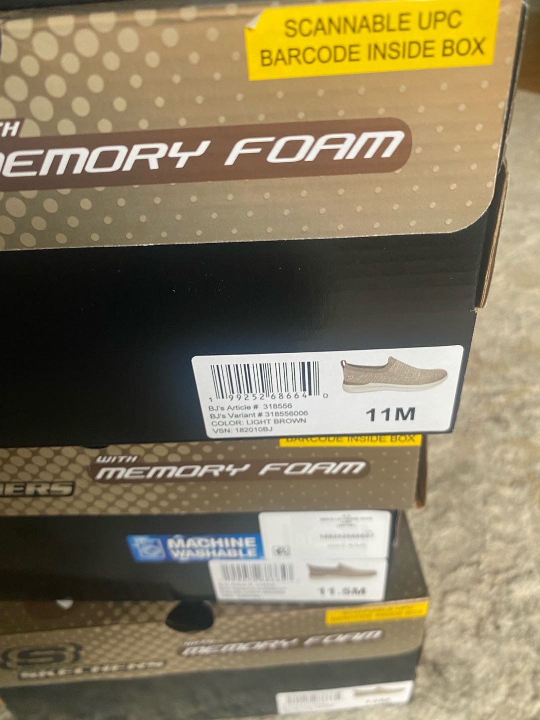 Skechers Slip-ins Memory Foam Walking Shoe Taupe 6