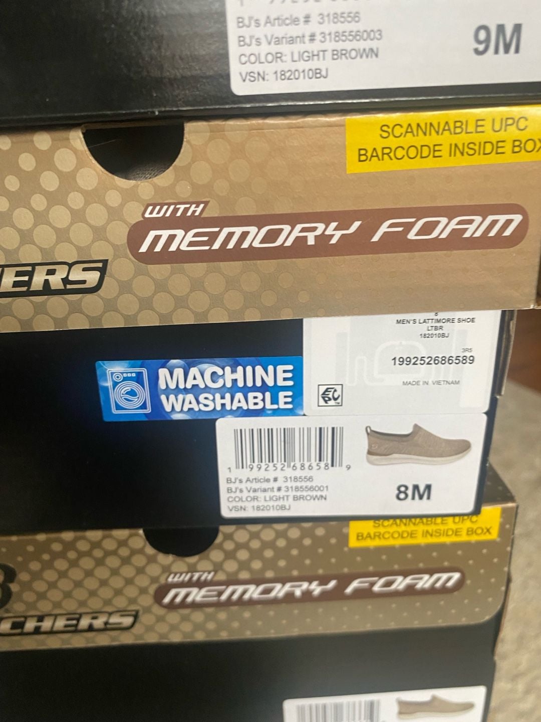 Skechers Slip-ins Memory Foam Walking Shoe Taupe 8