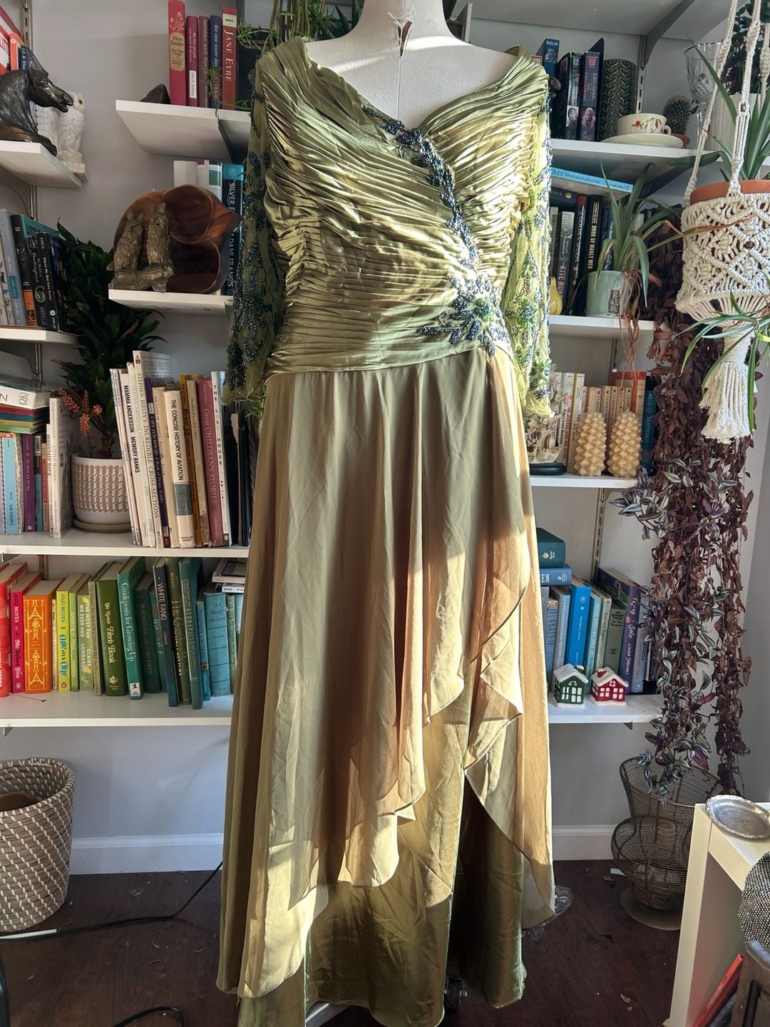 May Queen Couture Beaded Ruched Evening Gown 2
