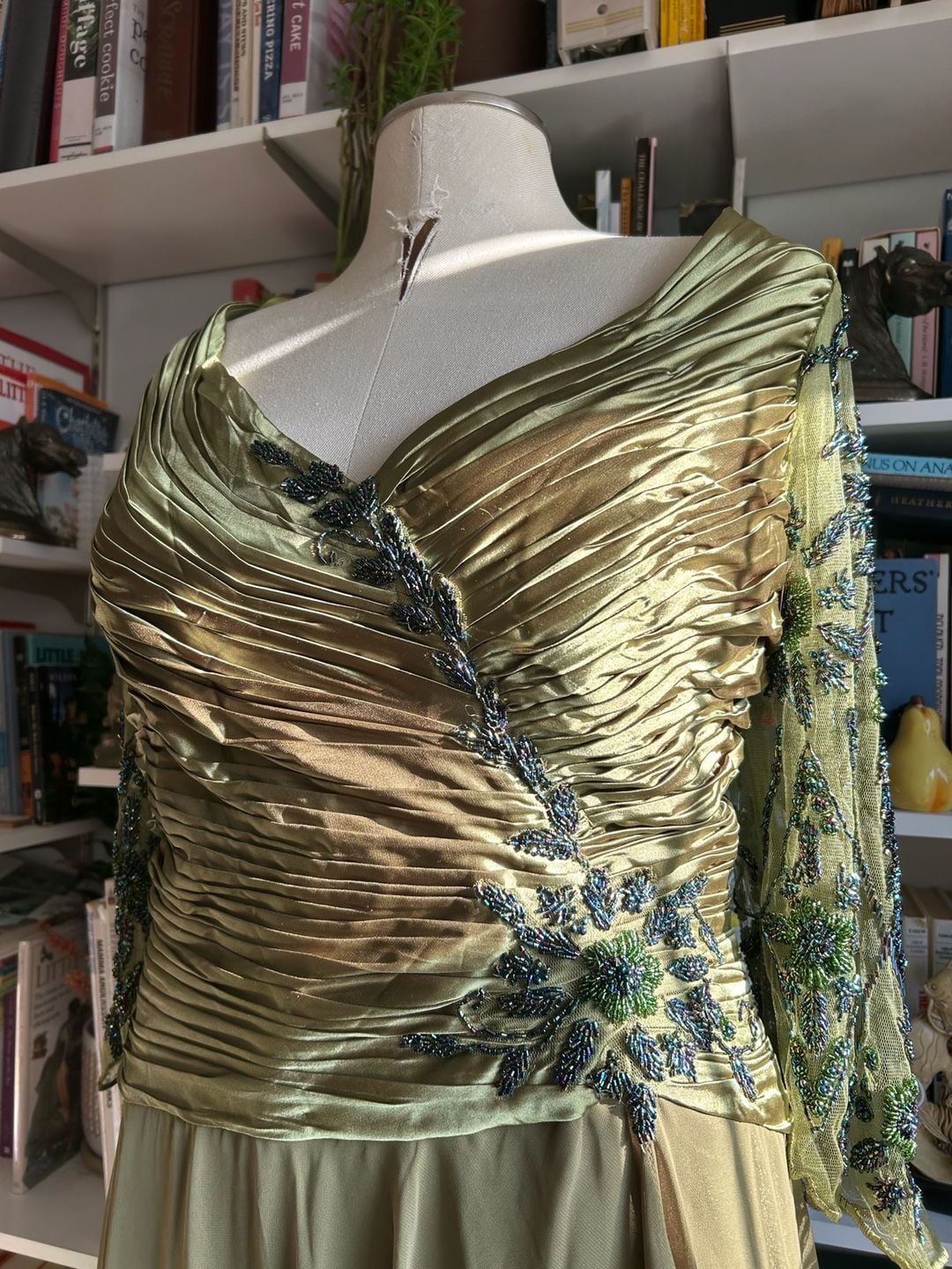 May Queen Couture Beaded Ruched Evening Gown 3