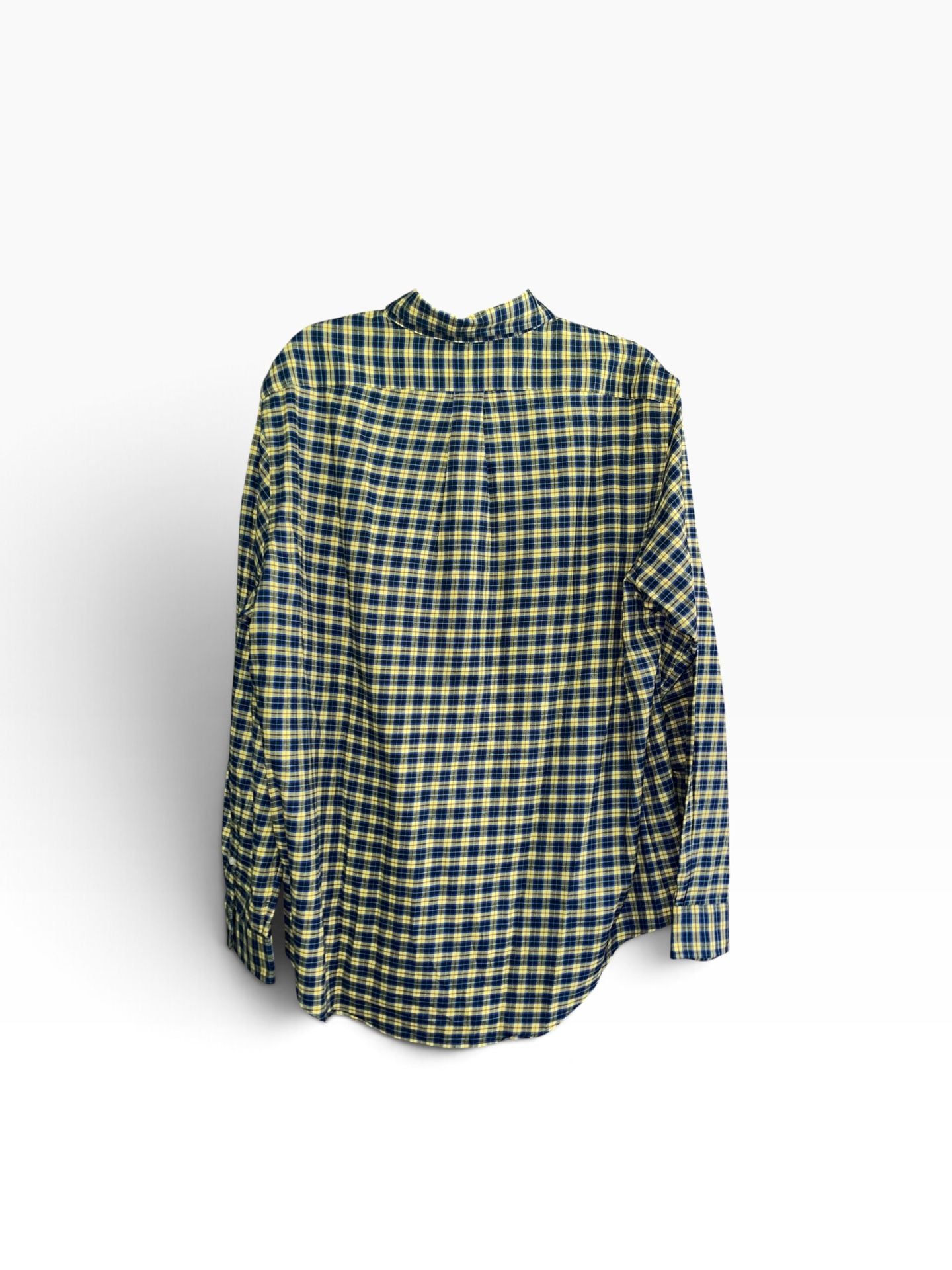 Polo Ralph Lauren Plaid Button Down Shirt Size XL Yellow Blue Long Sleeve 4