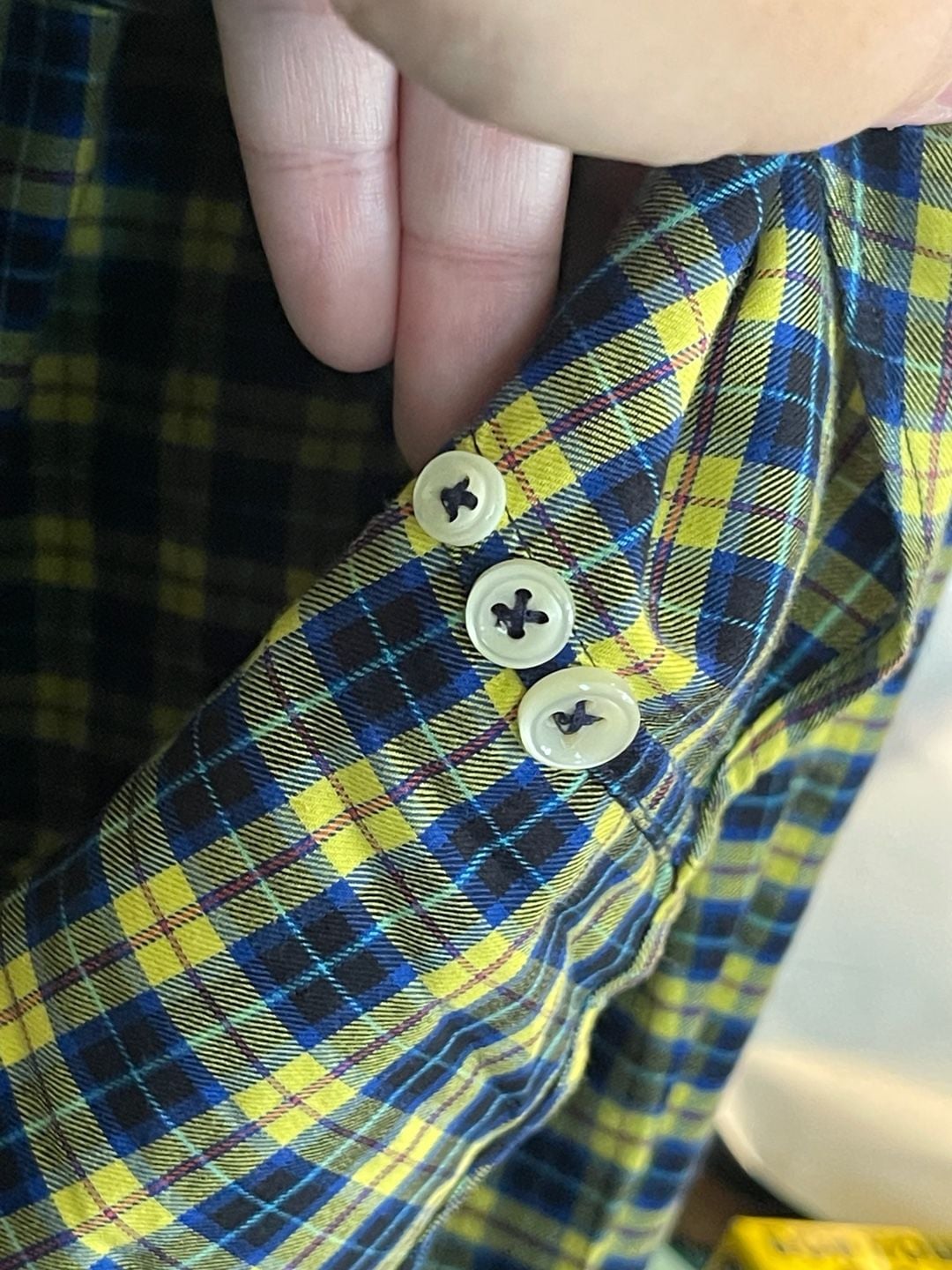 Polo Ralph Lauren Plaid Button Down Shirt Size XL Yellow Blue Long Sleeve 11