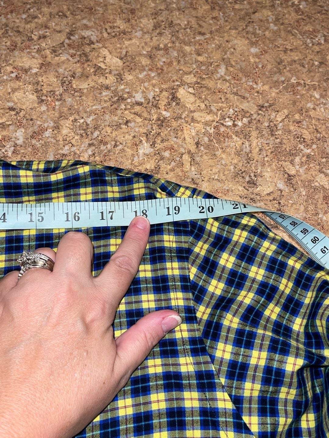 Polo Ralph Lauren Plaid Button Down Shirt Size XL Yellow Blue Long Sleeve 15