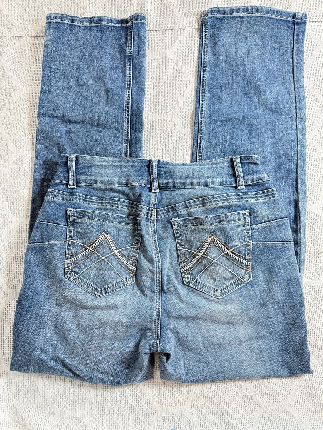 Flamingals Mid Rise Straight Leg Blue Jeans Size M 3