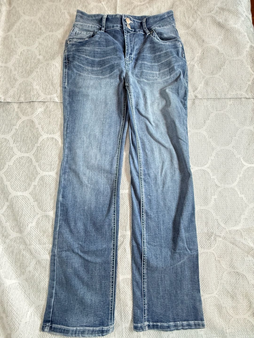 Flamingals Mid Rise Straight Leg Blue Jeans Size M 6