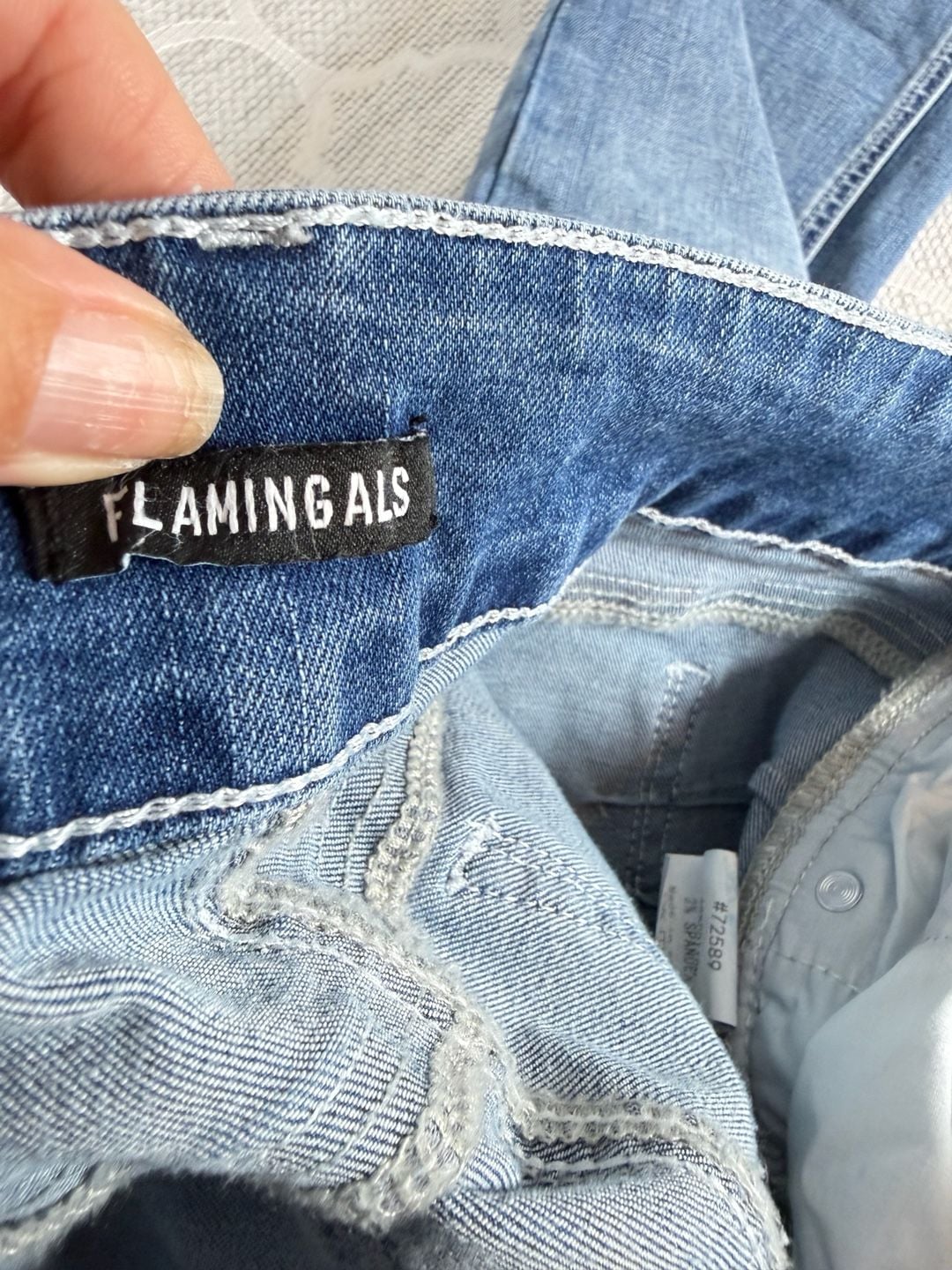 Flamingals Mid Rise Straight Leg Blue Jeans Size M 8