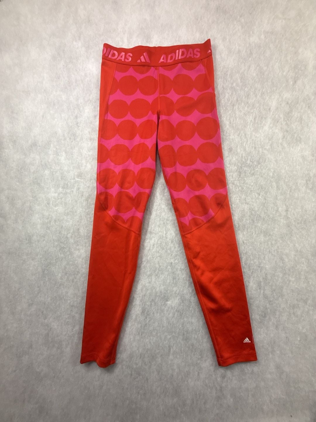 Adidas x Marimekko Techfit Leggings Size XL 14-15Y Red Pink 2