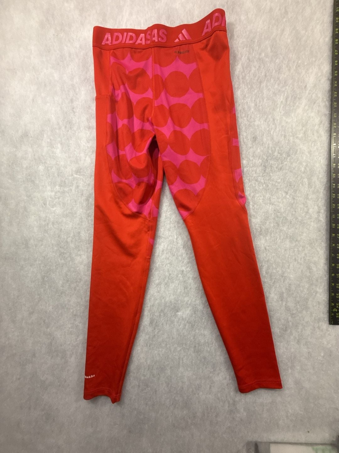 Adidas x Marimekko Techfit Leggings Size XL 14-15Y Red Pink 9