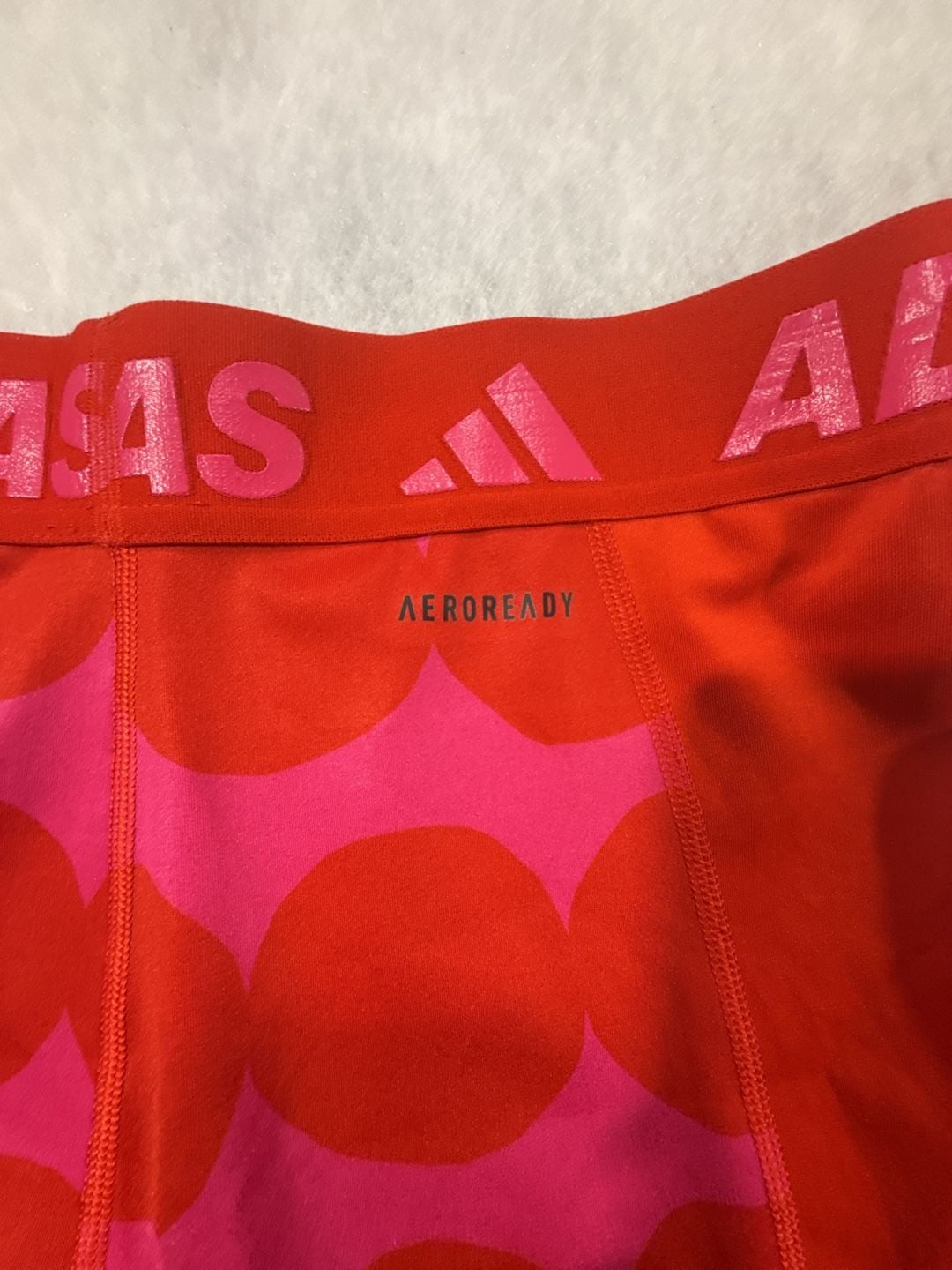 Adidas x Marimekko Techfit Leggings Size XL 14-15Y Red Pink 10