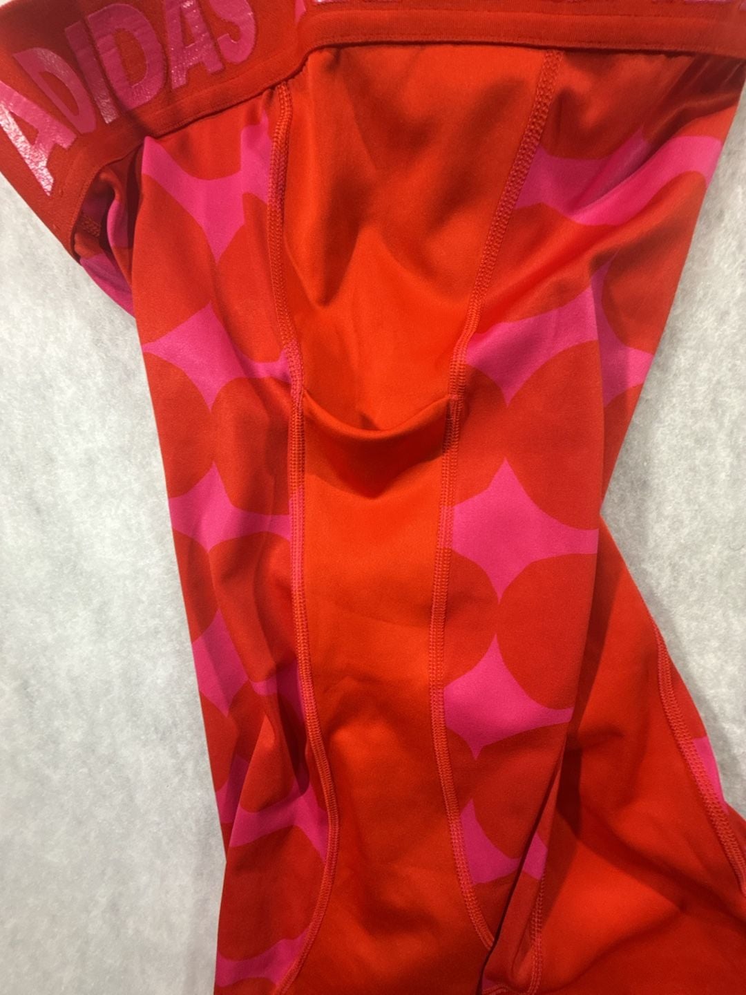 Adidas x Marimekko Techfit Leggings Size XL 14-15Y Red Pink 11
