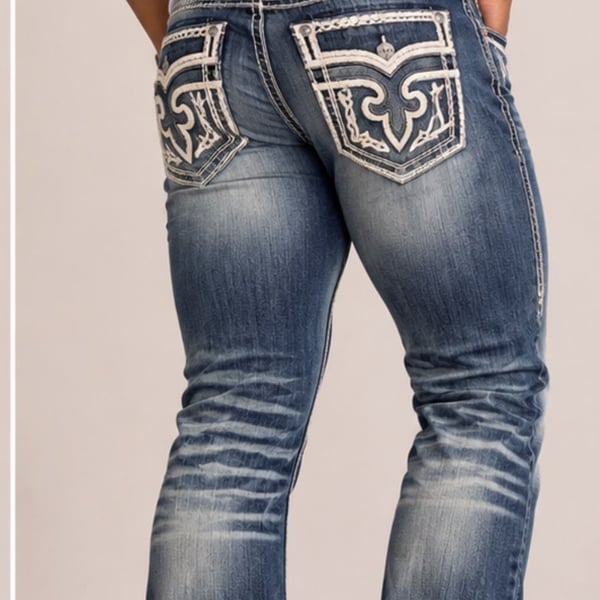 Rock Revival Jerret Straight Jeans Size 36 #2007
