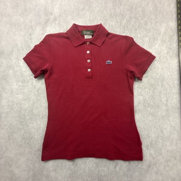 Vintage IZOD Lacoste Polo Shirt Ladies Size S Short Sleeve 100% Cotton Tennis