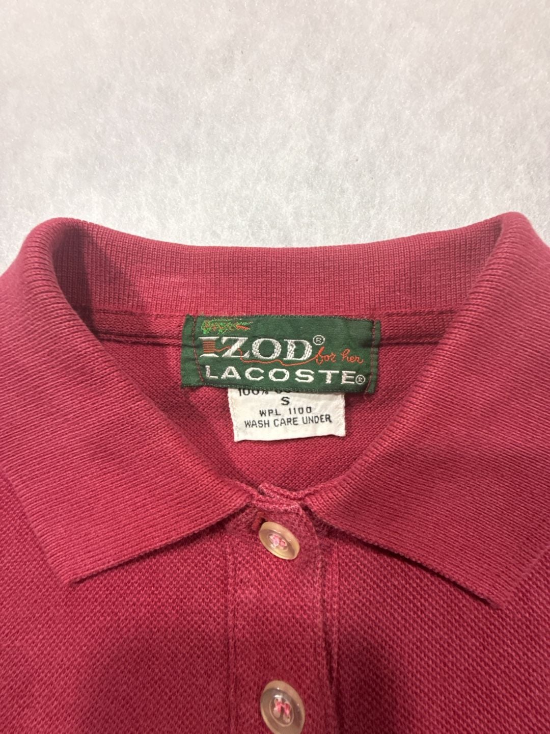 Vintage IZOD Lacoste Polo Shirt Ladies Size S Short Sleeve 100% Cotton Tennis 4