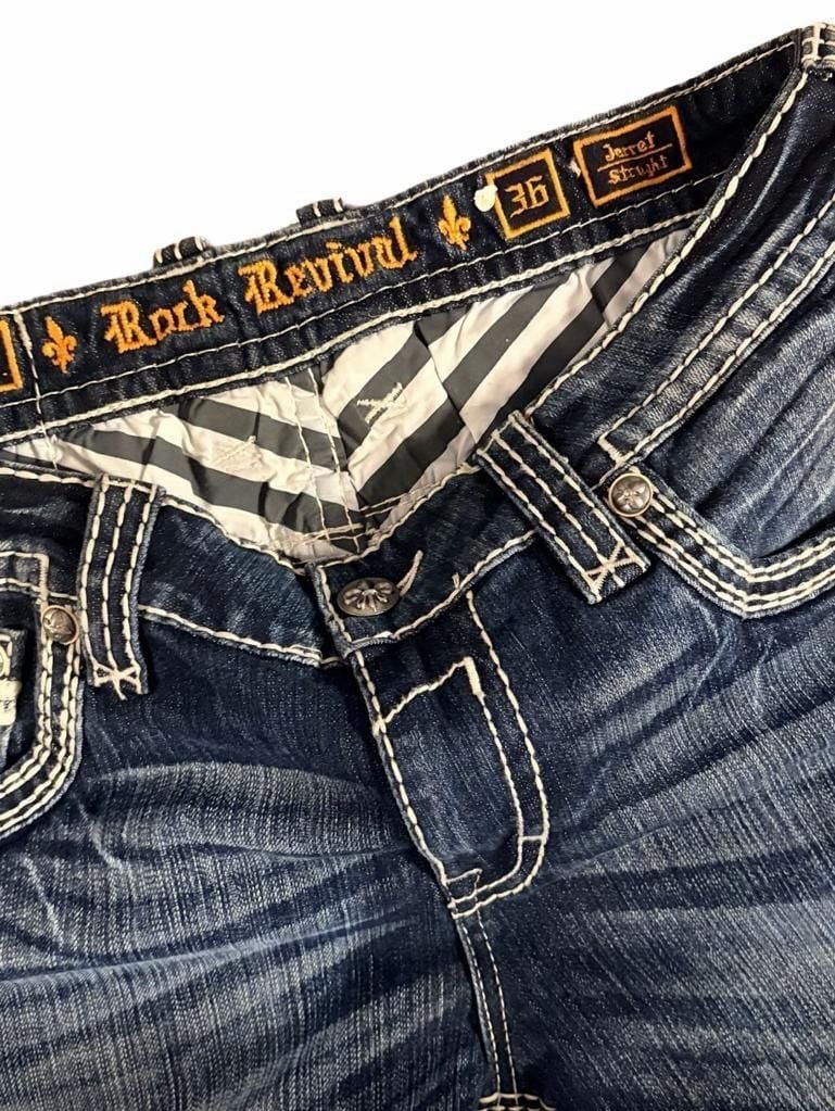 Rock Revival Jerret Straight Jeans Size 36 #2007 10