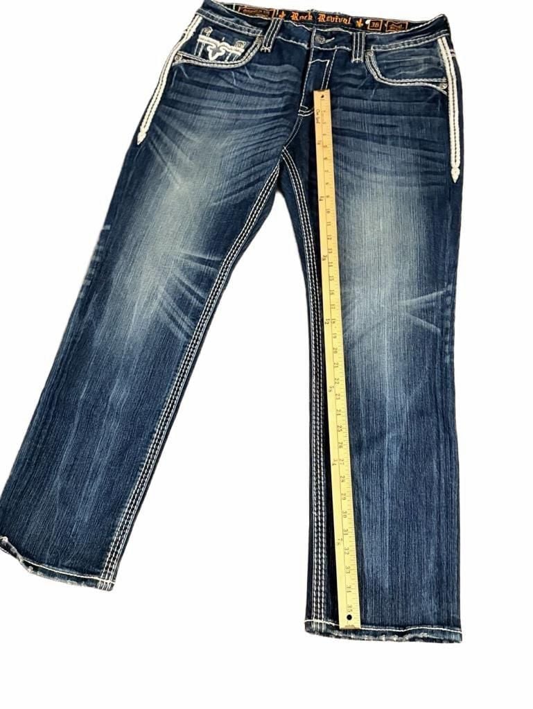 Rock Revival Jerret Straight Jeans Size 36 #2007 12