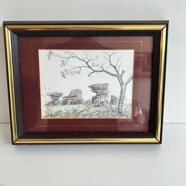 Da Heald Rock Formation Print Framed