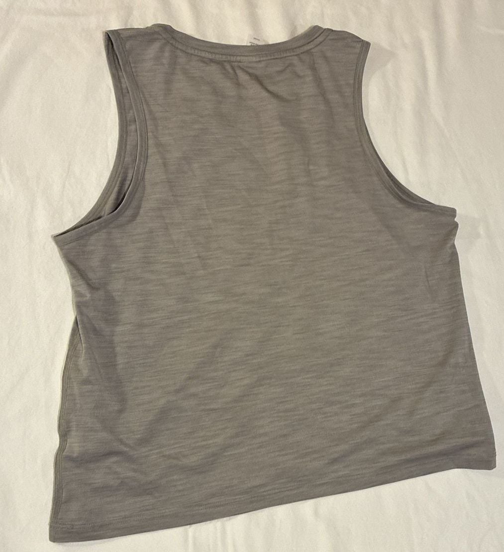 Athleta Tank Top Size S Gray Slub Knit Athletic Workout 5