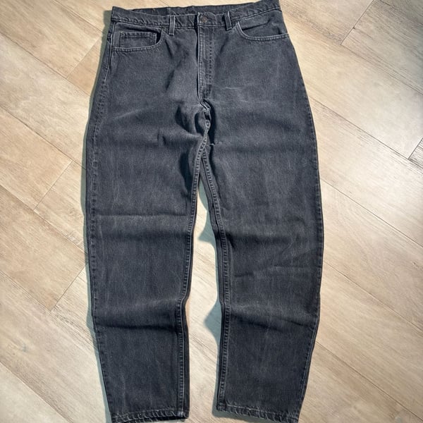 Vintage 90s Levi's 550 Jeans Size 38x32 Black Denim Relaxed Fit Made in USA