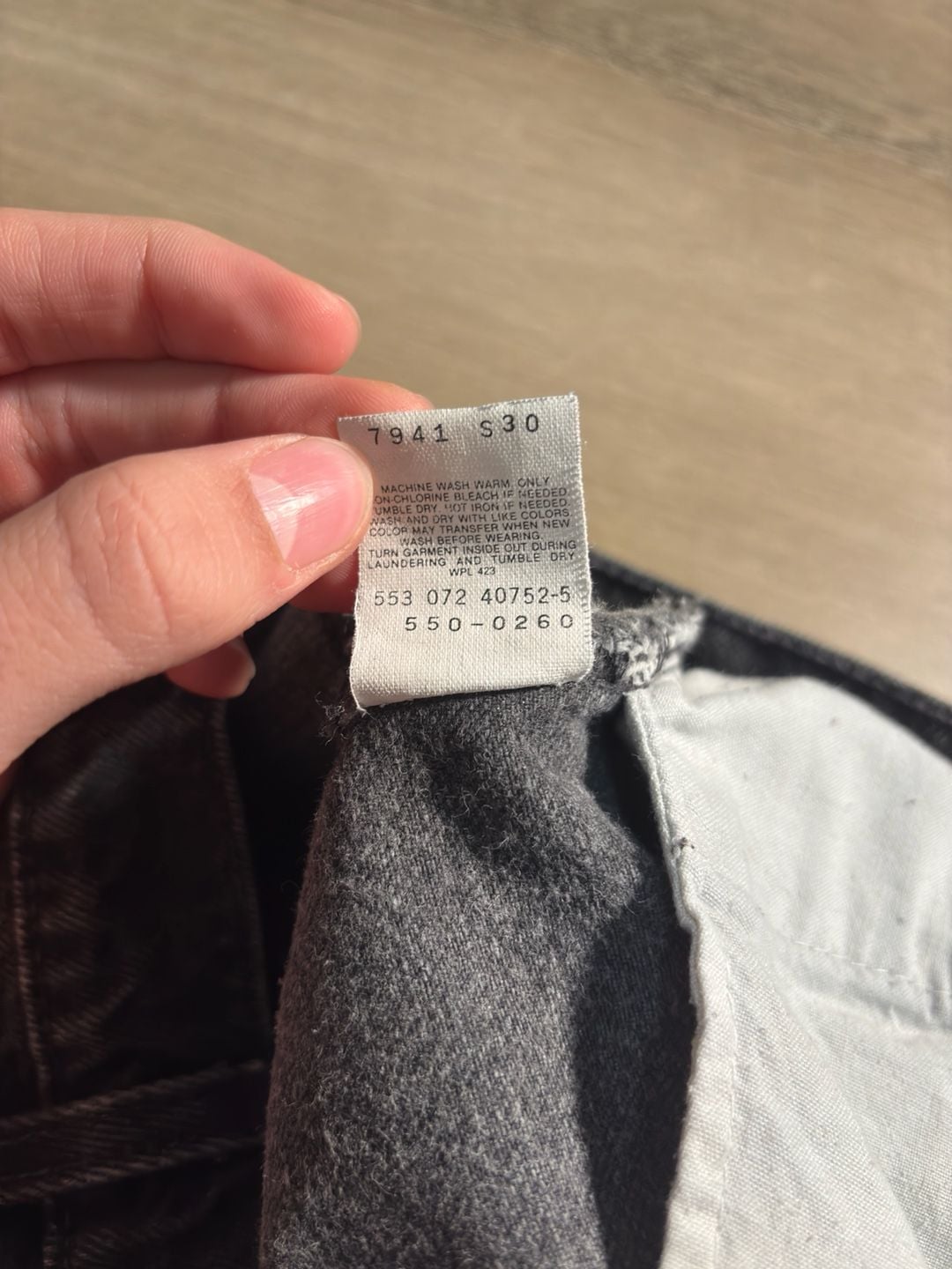 Vintage 90s Levi's 550 Jeans Size 38x32 Black Denim Relaxed Fit Made in USA 5