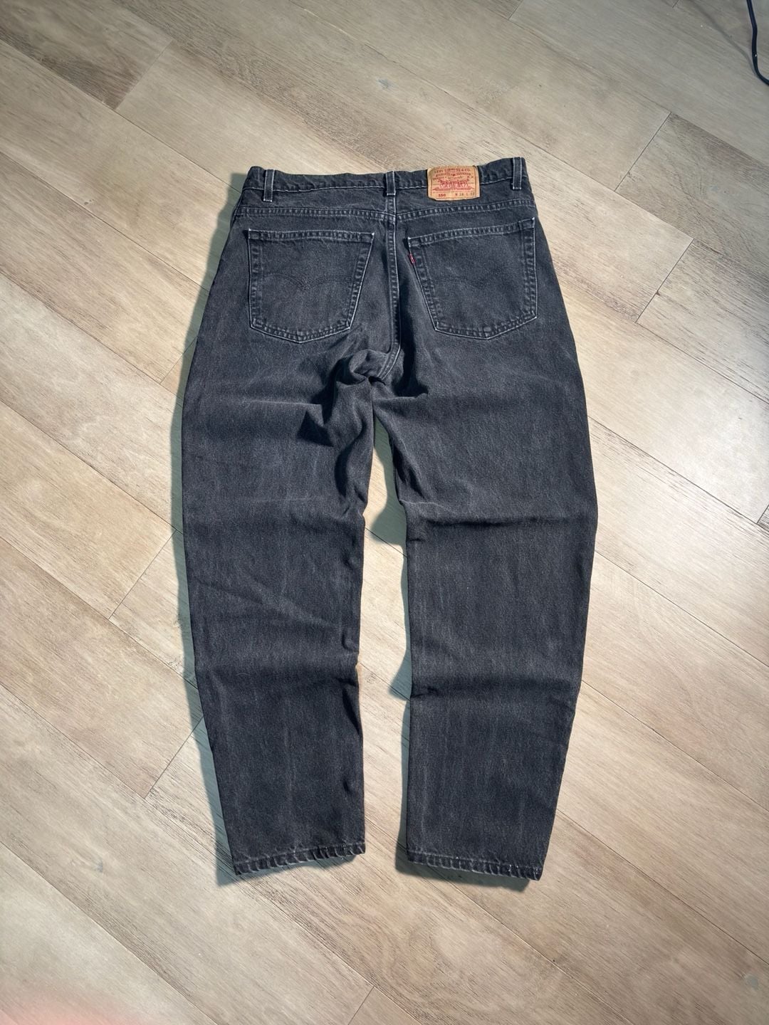 Vintage 90s Levi's 550 Jeans Size 38x32 Black Denim Relaxed Fit Made in USA 6
