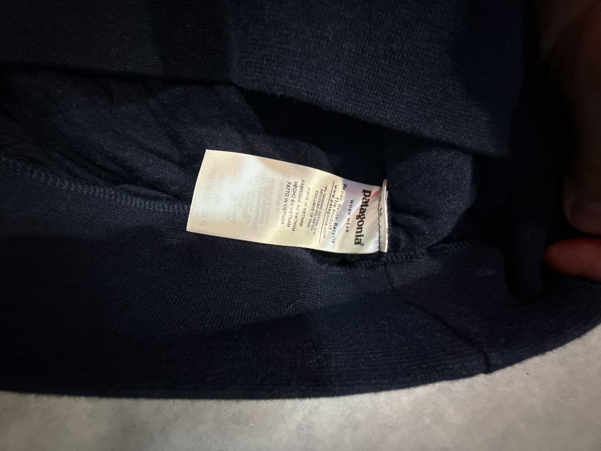 Patagonia Organic Cotton Quilt Snap-T Pullover Size L Navy Blue 7