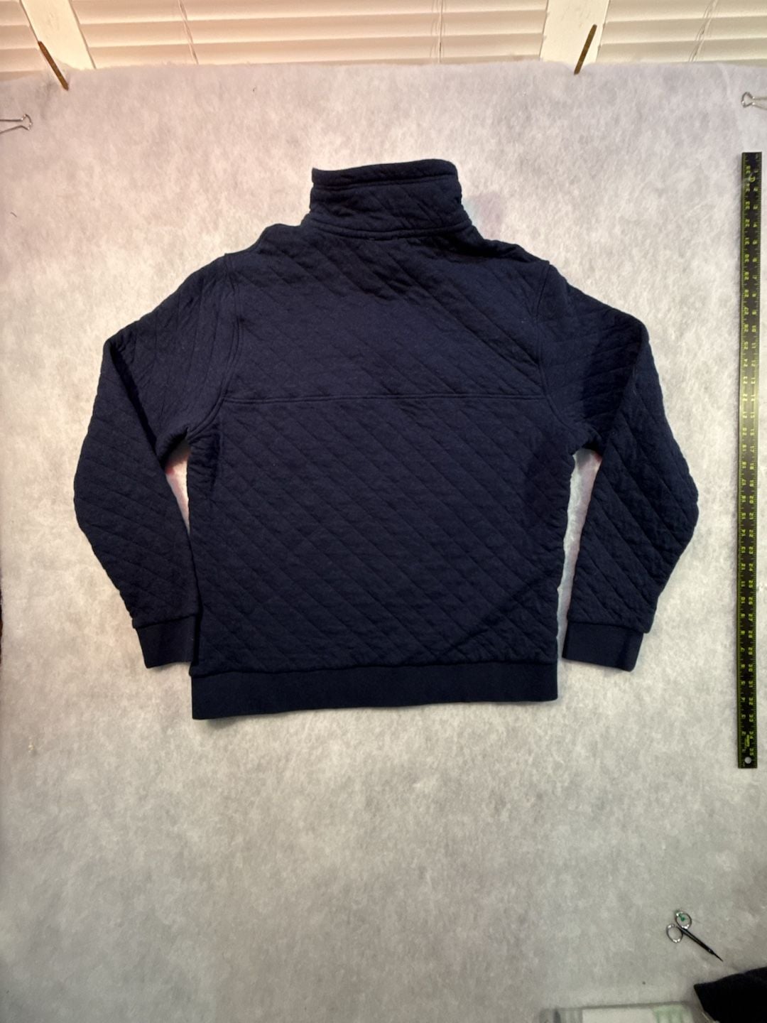 Patagonia Organic Cotton Quilt Snap-T Pullover Size L Navy Blue 8