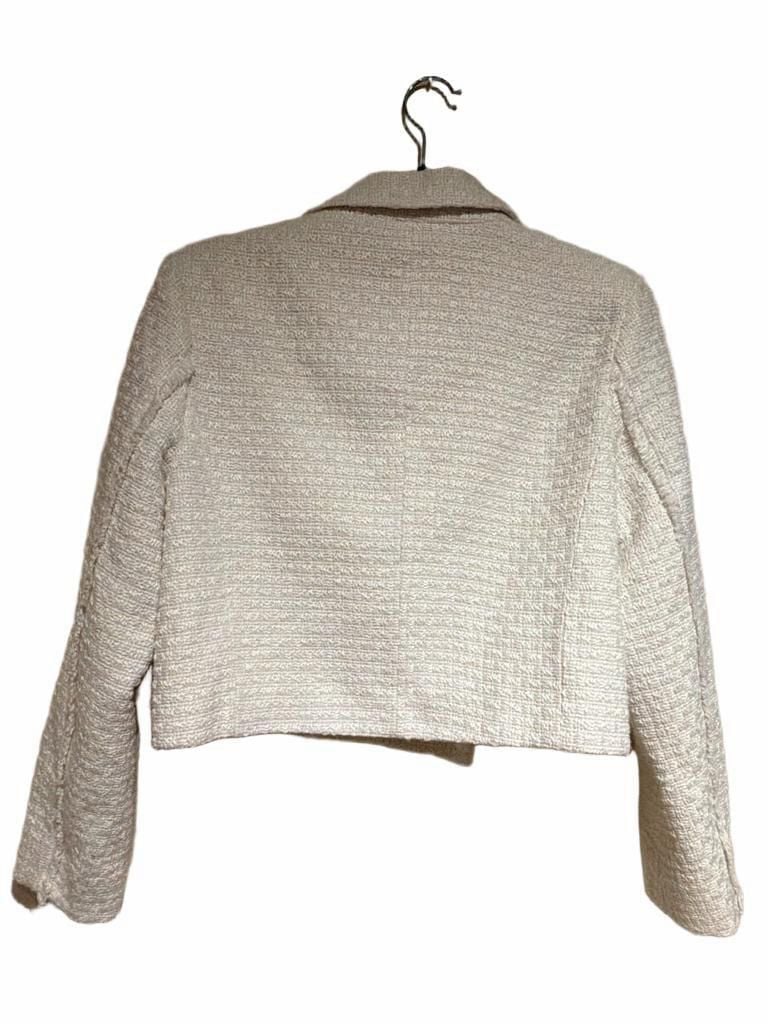 Avec Les Filles Double Breasted Cropped Jacket Size M White 4