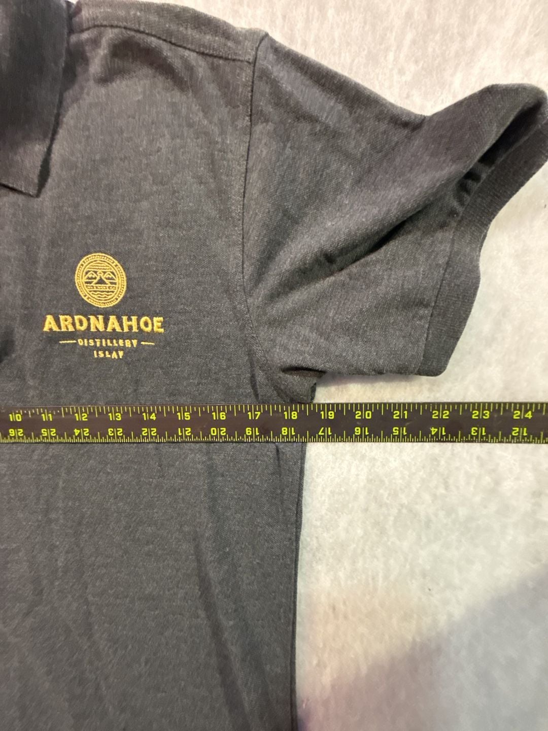 Ardnahoë Distillery Polo Shirt Size S Dark Gray Embroidered Logo 6