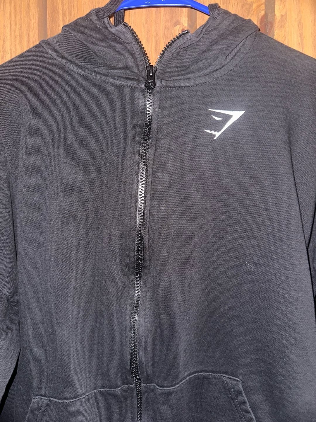 Gymshark Zip Up Hoodie Size S Black Oversized Pockets 3
