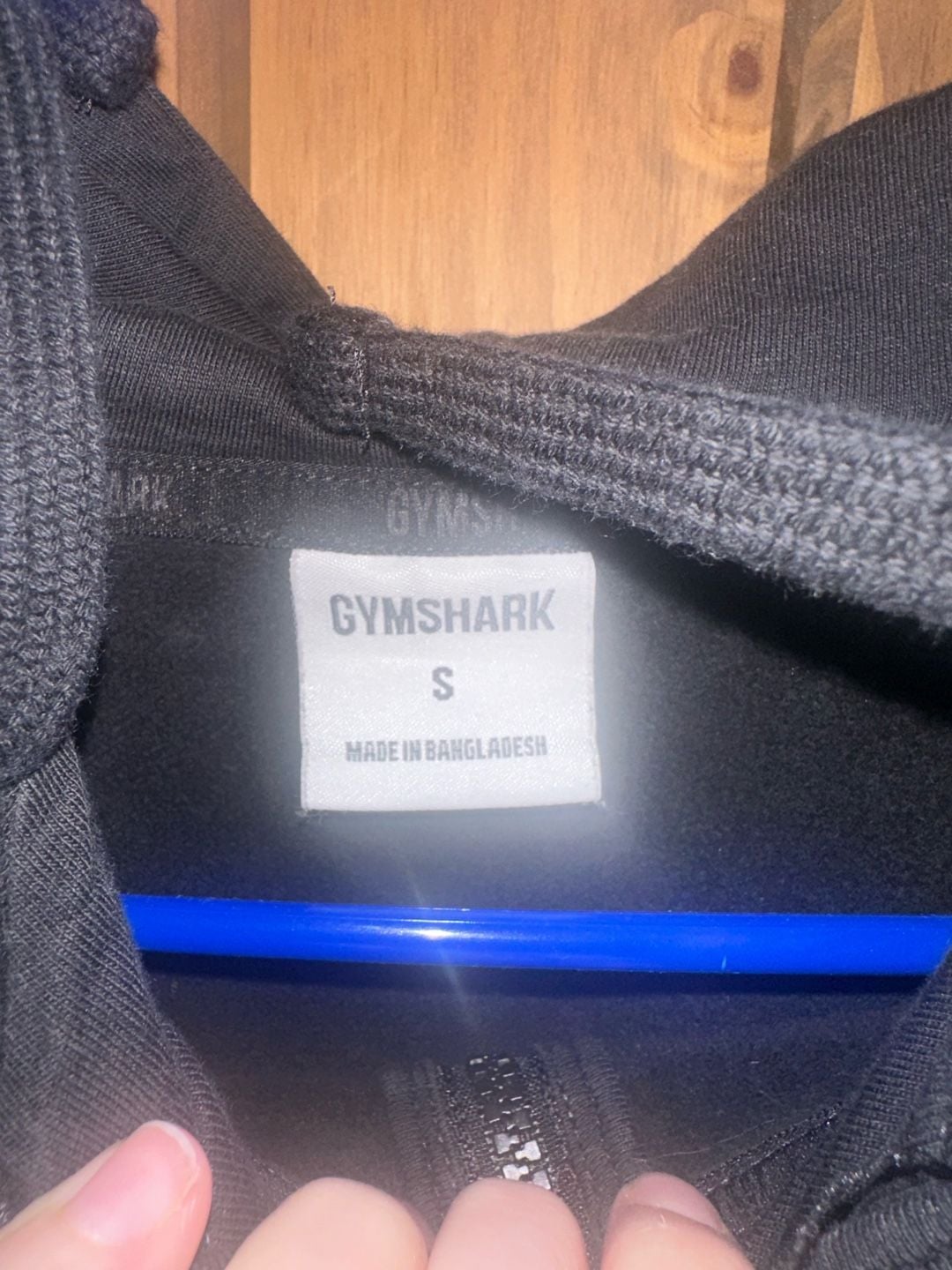 Gymshark Zip Up Hoodie Size S Black Oversized Pockets 4