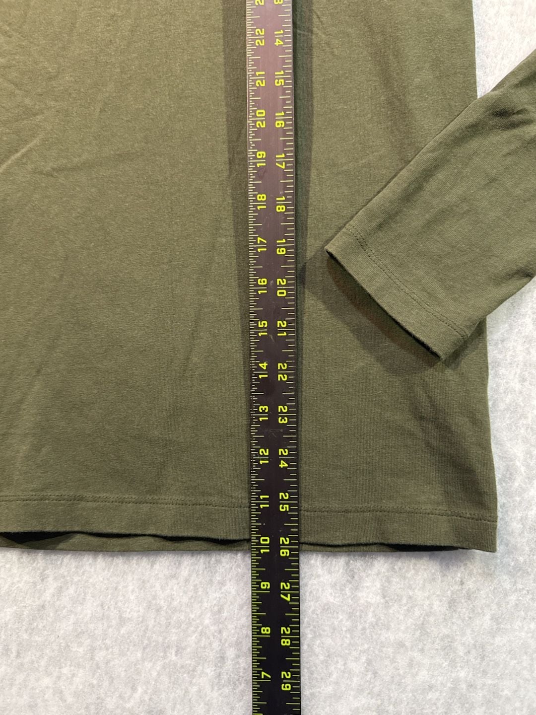 Hugo Boss Small Square Logo Long Sleeve Shirt Size S Olive Green 8