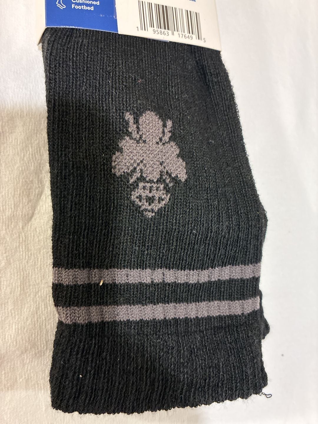 Bombas Calf Socks Size XL Black Striped 3