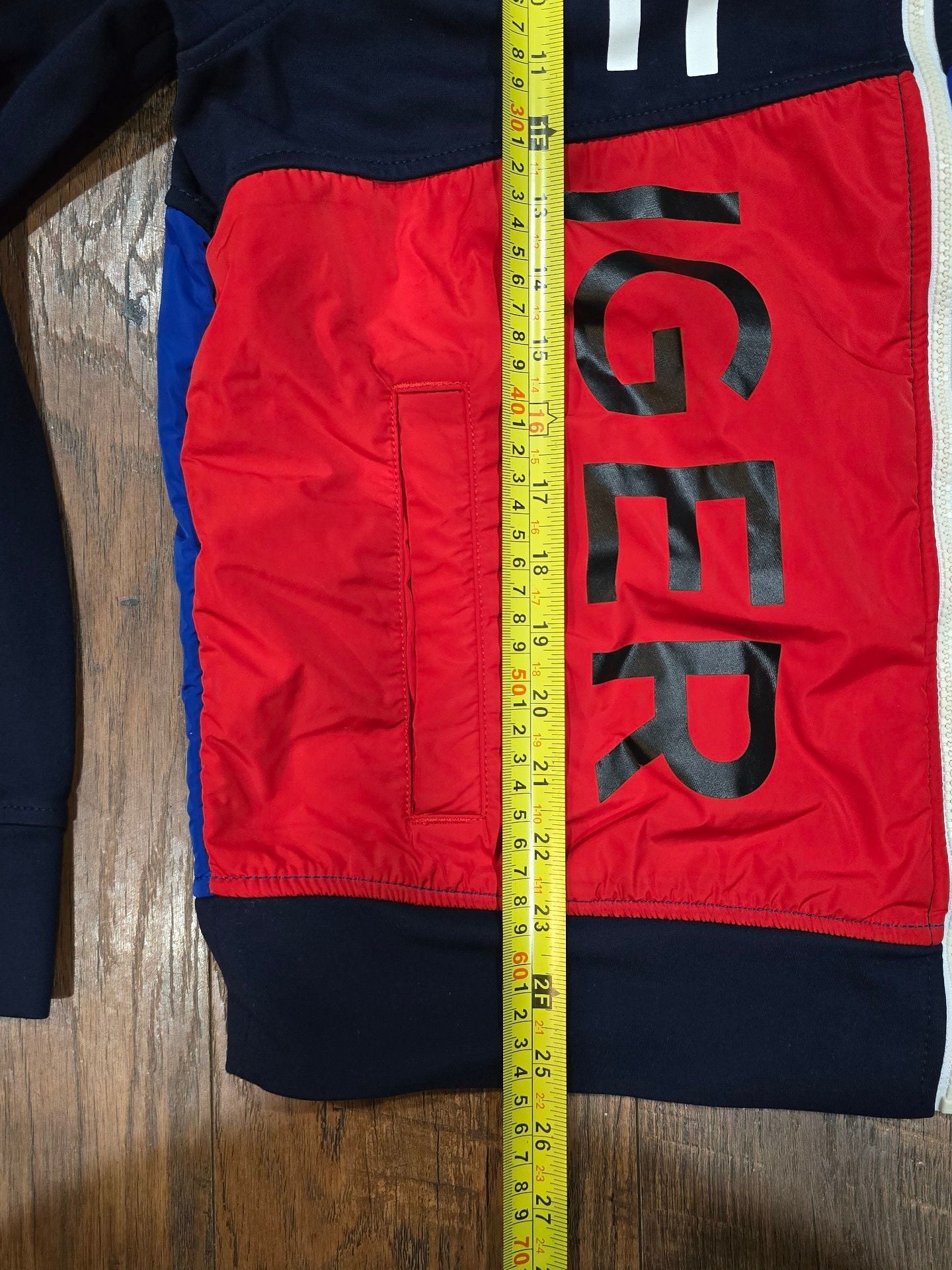 Tommy Hilfiger Full Zip Jacket Size L Color Block Spell Out 10