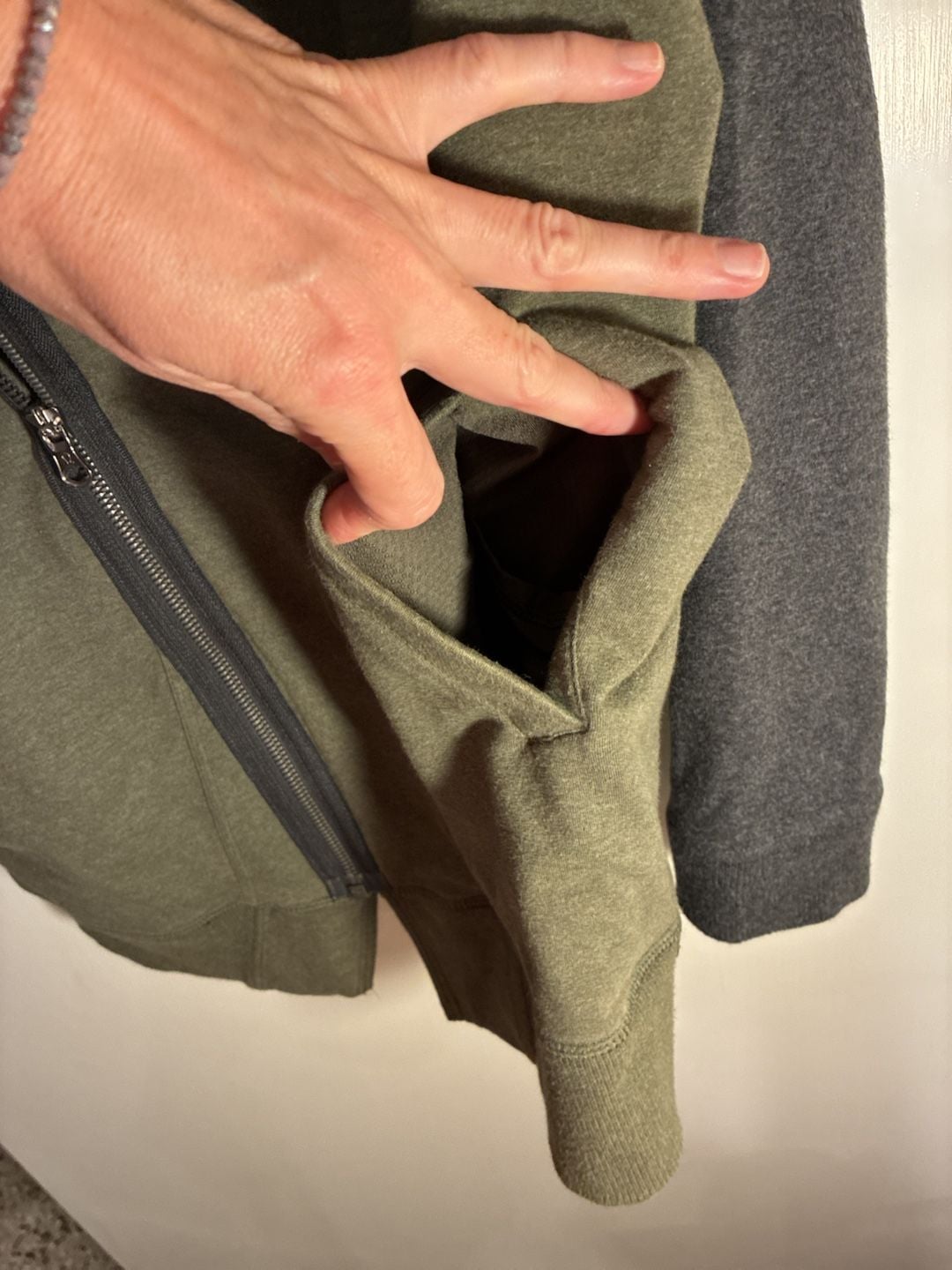 Lululemon Mula Bundle Wrap Jacket Size 4 Green Gray Asymmetrical Moto 8