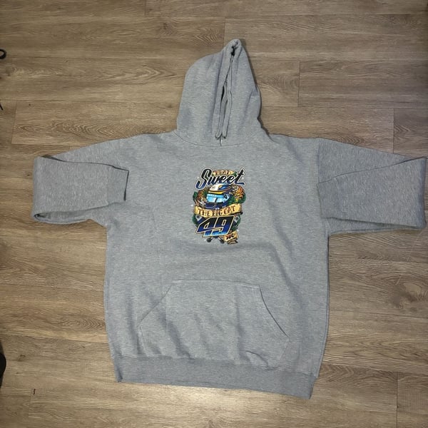Brad Sweet The Big Cat Sprint Car Racing Hoodie Gray