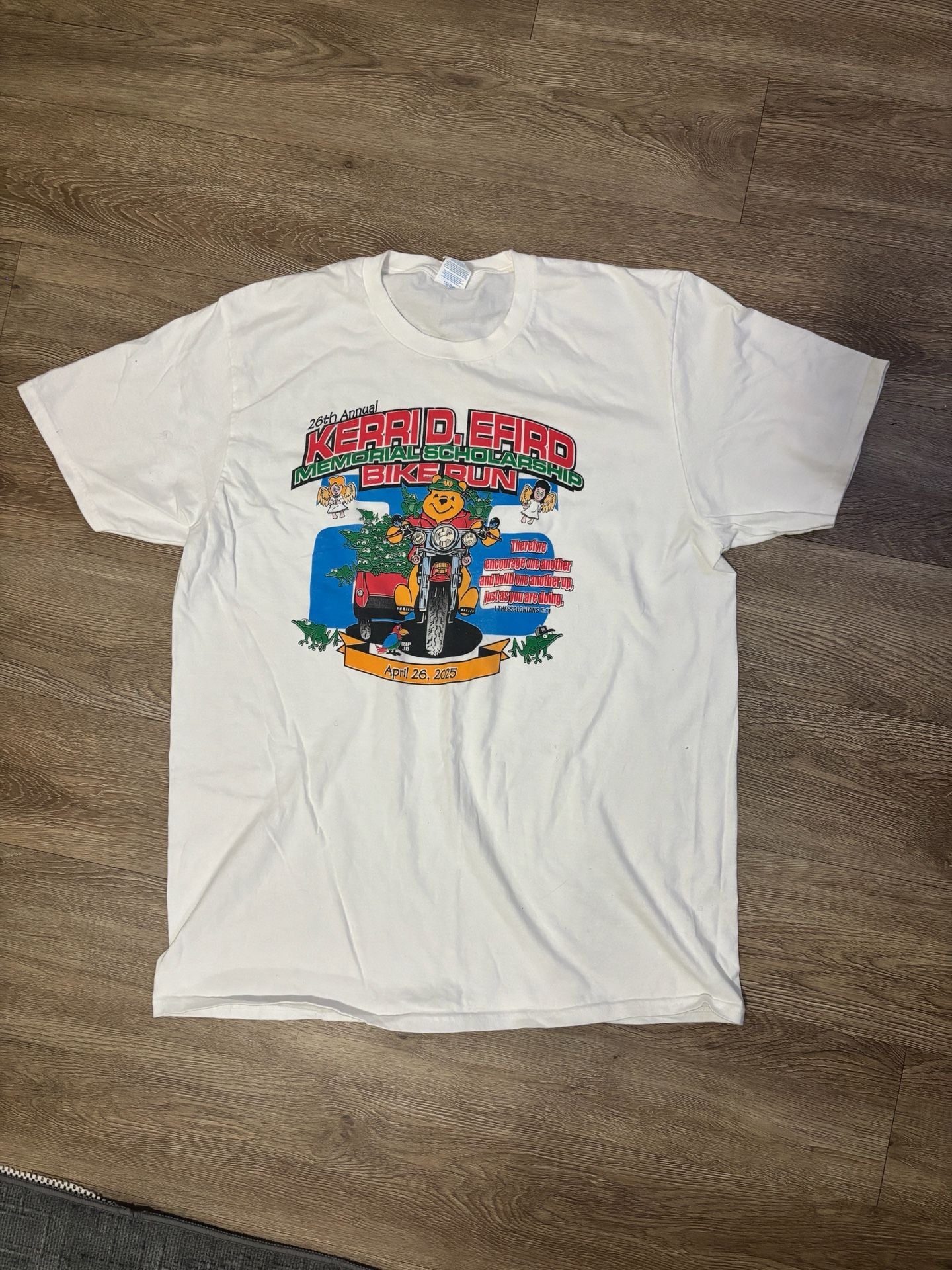Gildan Kerri D. Efrid Memorial Scholarship Bike Run T-Shirt White 2