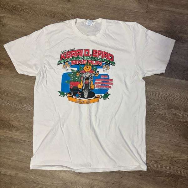 Gildan Kerri D. Efrid Memorial Scholarship Bike Run T-Shirt White